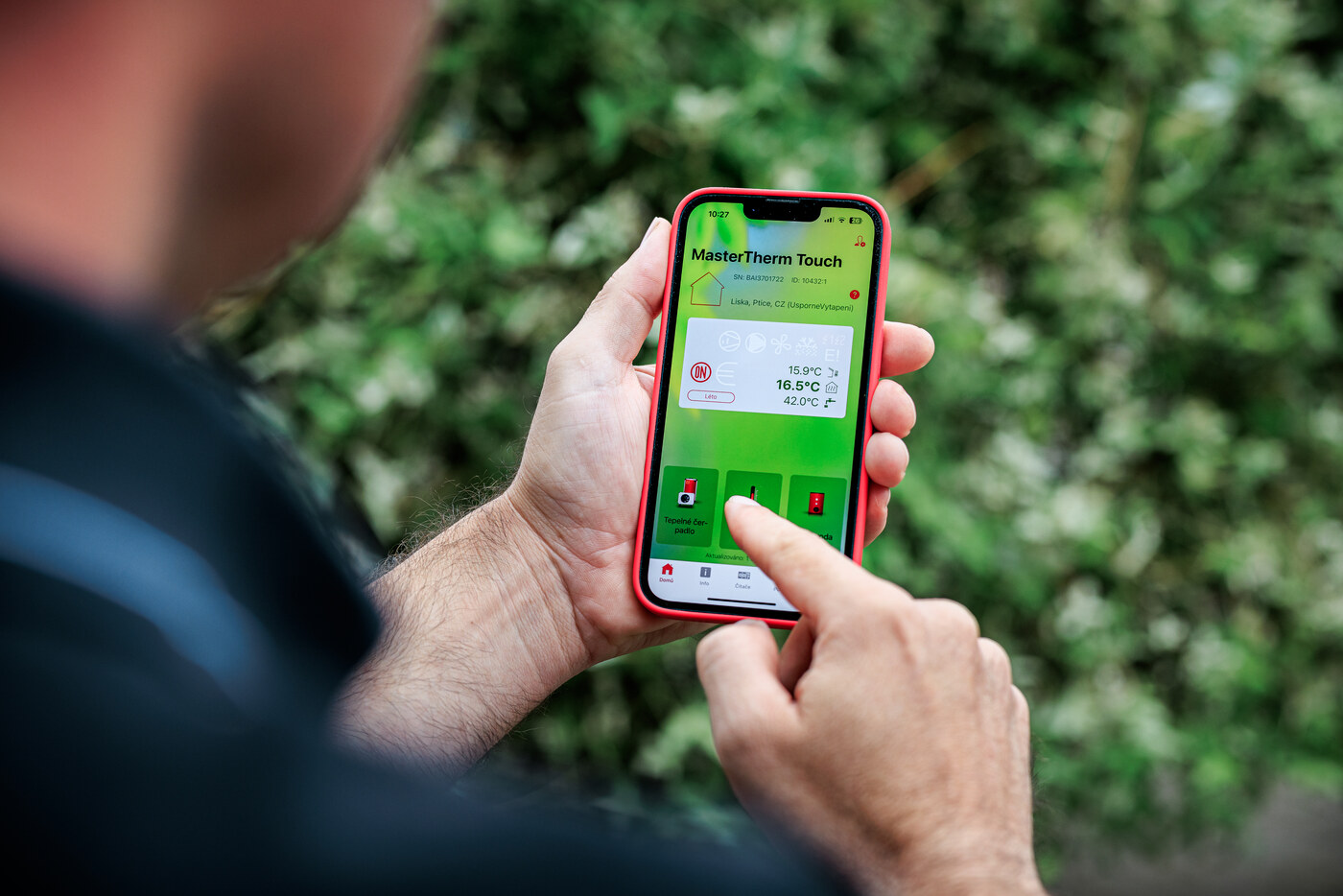 Master Therm Touch ovládací panel